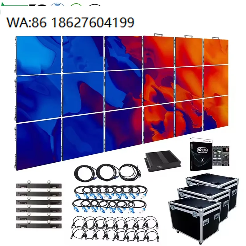 portable easy install church stage backdrop P19 P2 P26 Indoor Led Screen Backdrop Digital Display Panel Board Video Wall for Co