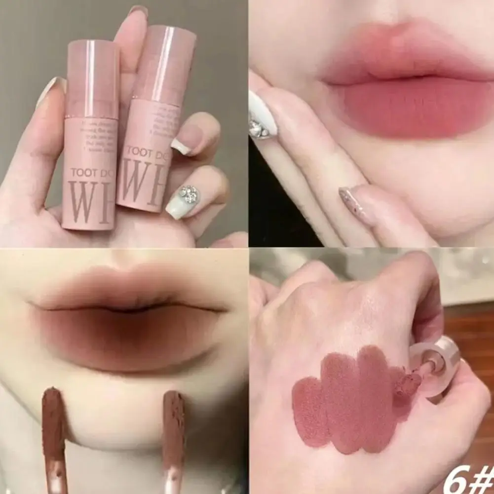 TOOT DODO-Bálsamo labial de terciopelo, bálsamo labial ligero, belleza como mate, Cosméticos de aire, Boca de barro, labios rojos, zanahoria, Lipsti P6O6, nuevo