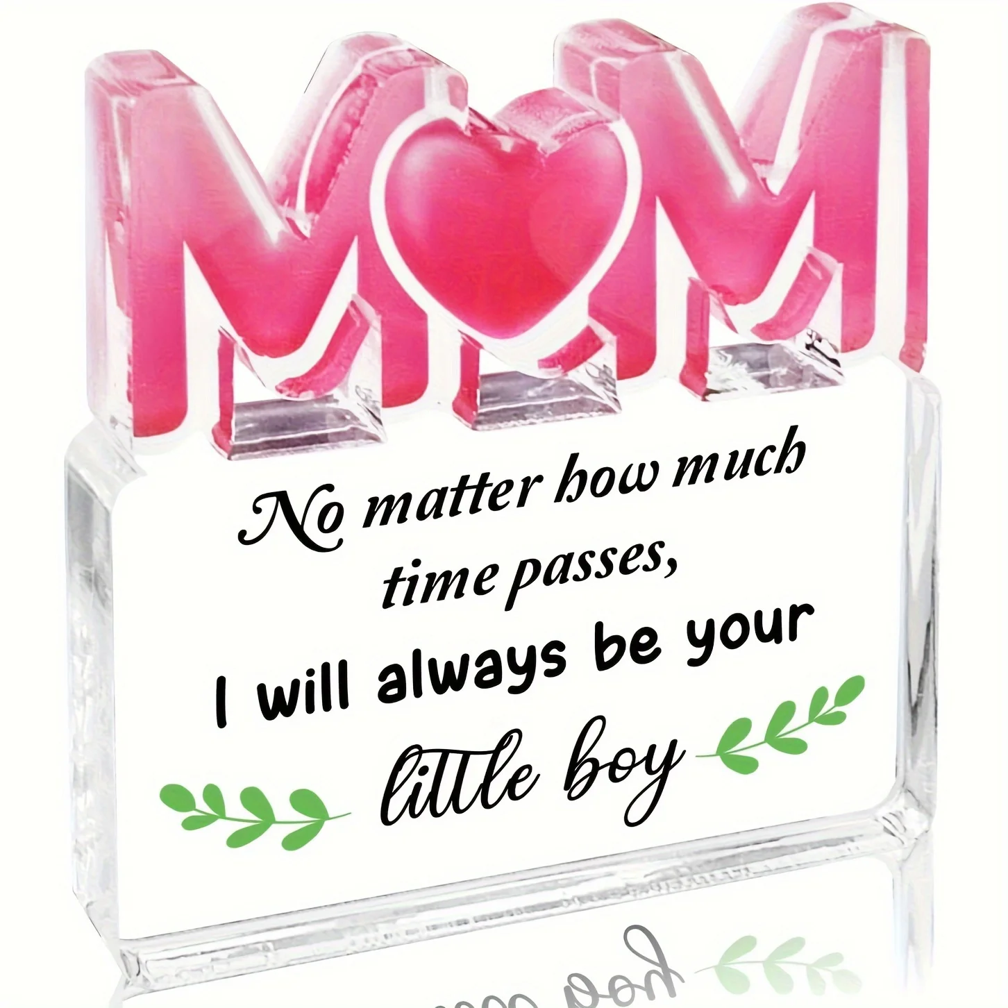 Regalos de cumpleaños para mamá, recuerdo acrílico para mamá, regalos de ideas para mamá, regalos para mamá, placa acrílica grabada con palabras táctiles