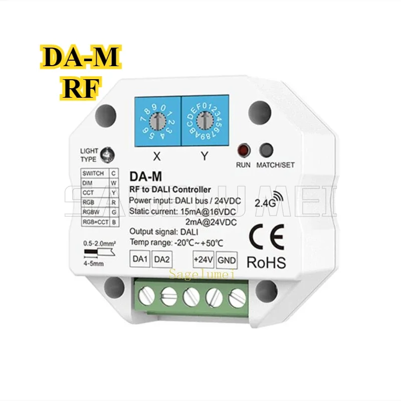 DALI Converter Dimmer Controller RF DA-M /RF&WiFi DA-M(WT) /RF&Zigbee DA-M(WZ) DC24V Tuya APP Control DIM RGB CCT RGBW SmartLife