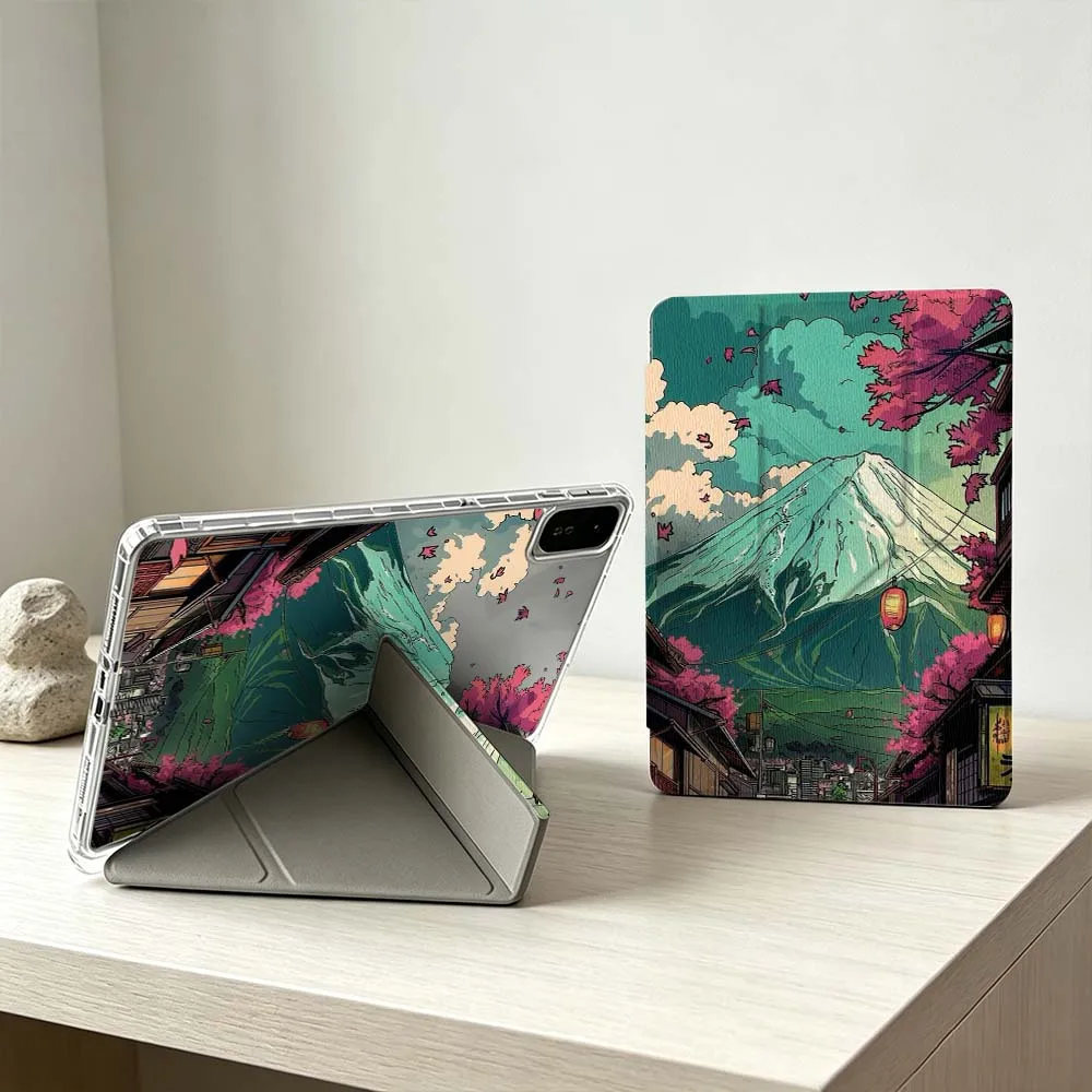 Cartoon Mt Fuji View For Xiaomi Mi Pad 8 7 6 5 Pro Redmi Pad SE 2 Poco Pad Foldable 3Y Tablet Case Soft