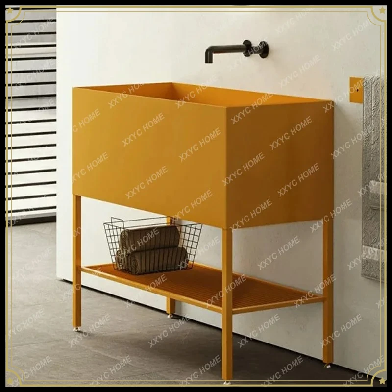X-S Integrated basin countertop hotel sink toilet bathroom cabinet combination  style fashion HG