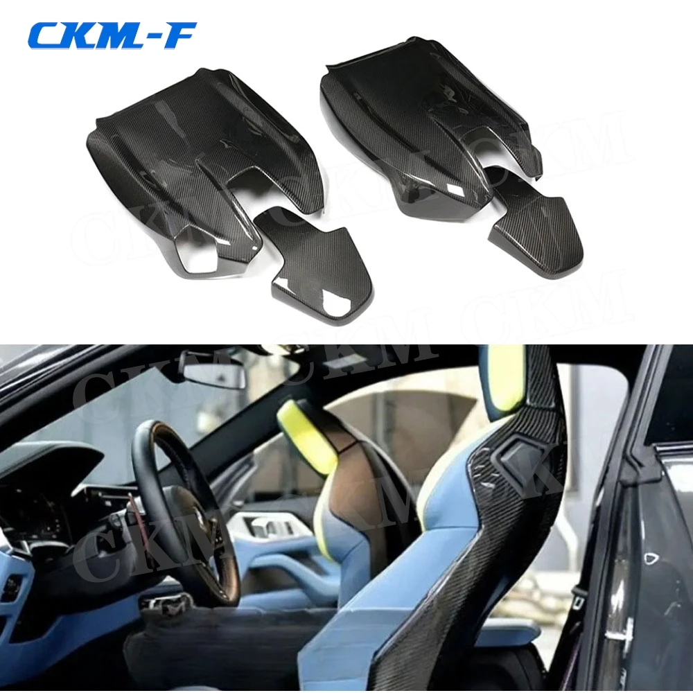 

Real Dry Carbon fiber Seat back Cover Trim Decoration Stickers Body Kits for BMW M2 M3 M4 M8 X3M X4M G80 G82 F97 F98 2019-2024