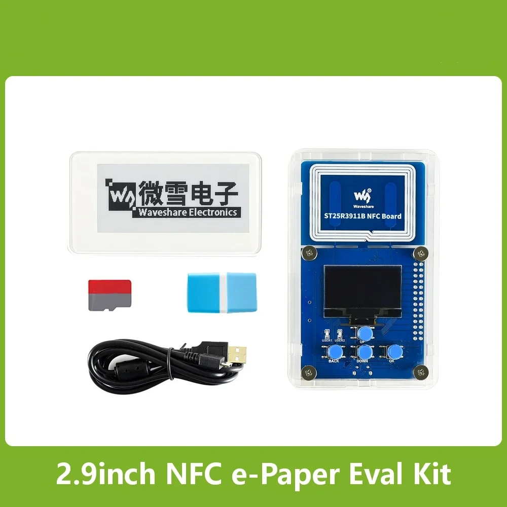 Waveshare 2.9inch Passive NFC-Powered e-Paper Evaluation Kit, No Battery, Wireless Powering & Data Transfer