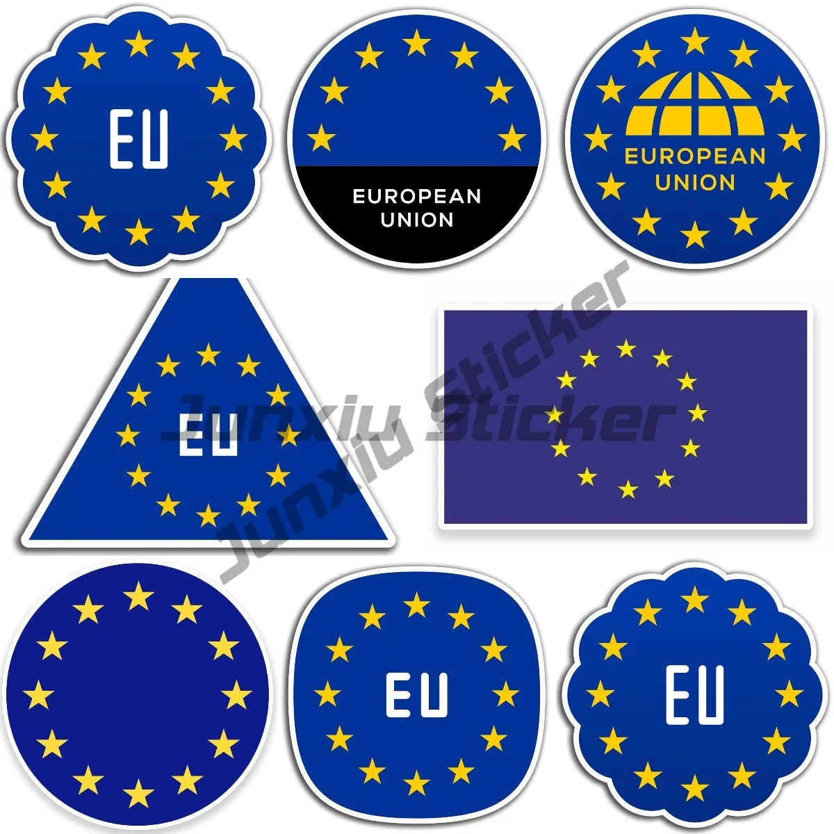 

EU Europe Flag Map Vinyl Sticker Decal Car Laptop European Union Travel Sticker Laptop Luggage