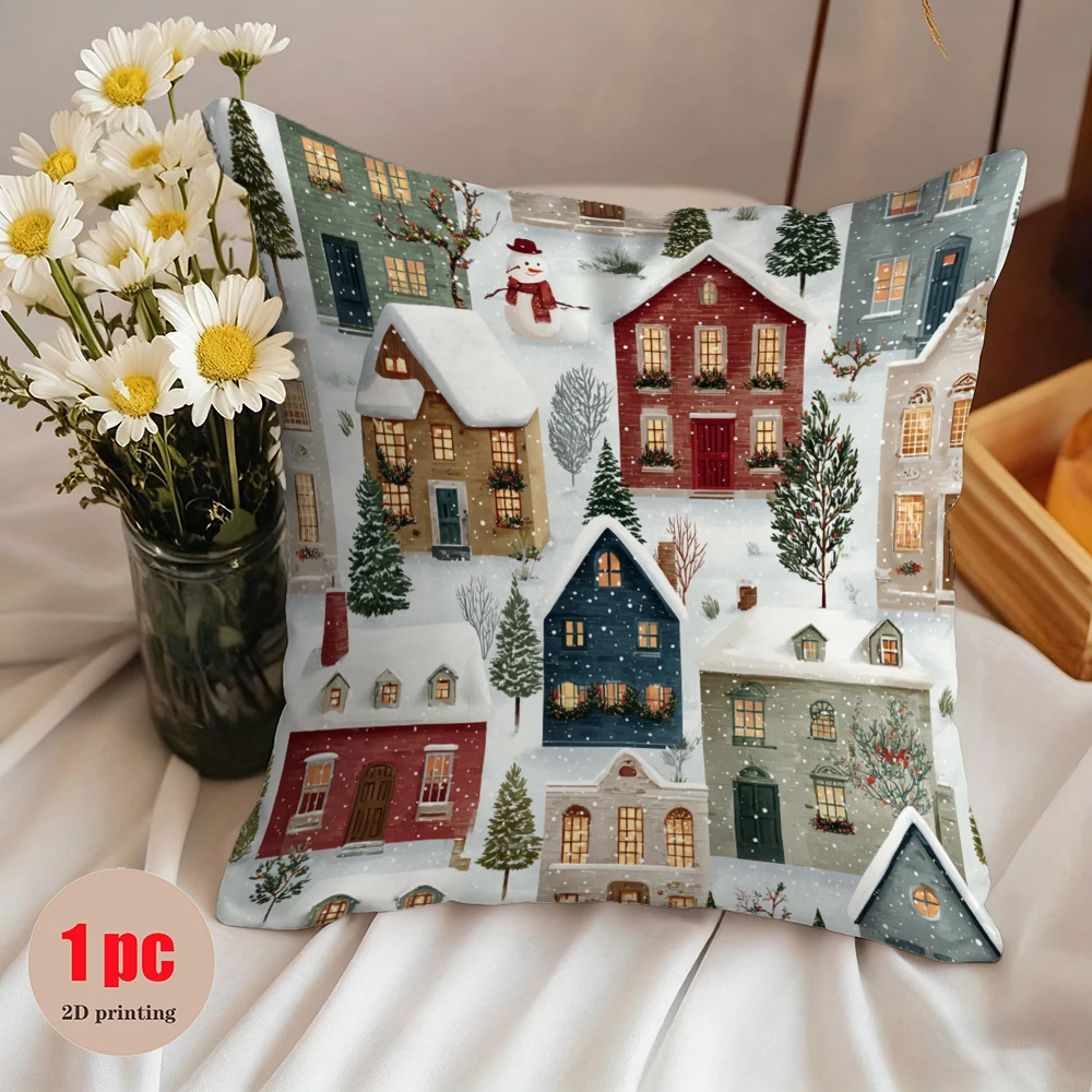 نمط تشبه الشجرة الزرقاء على كيس وسادة من البوليستر المسامي لغرفة المعيشة وغرفة النوم وديكور الشرفة الخارجية #4