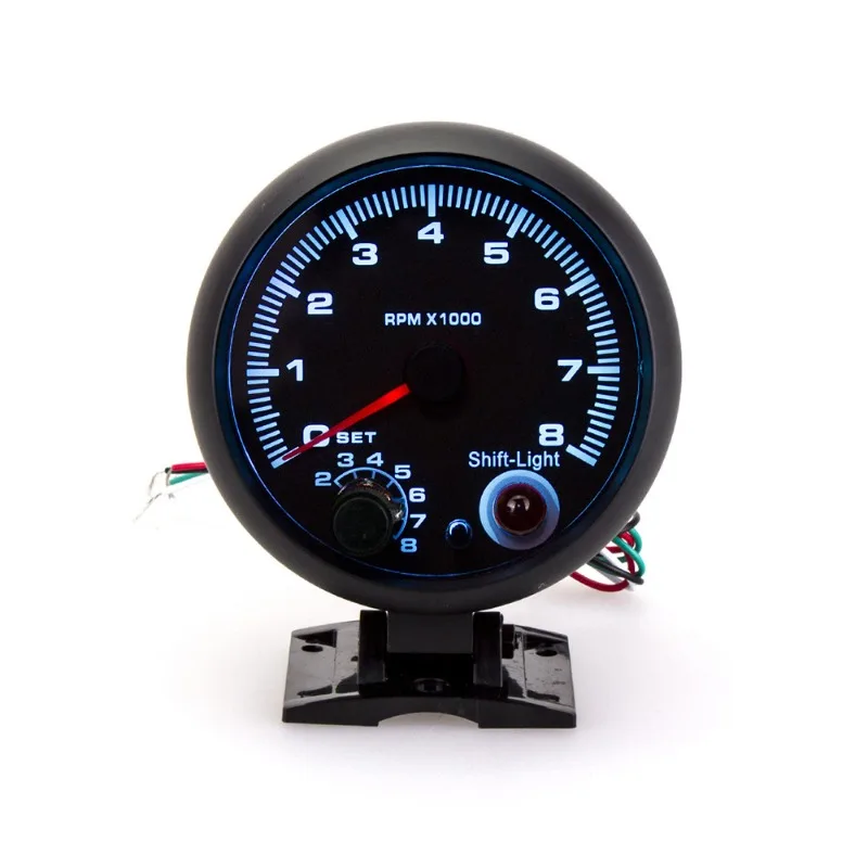 For Car Modification Instrument 12V Automotive General Blue Light Tachometer, Car Modification Tachometer