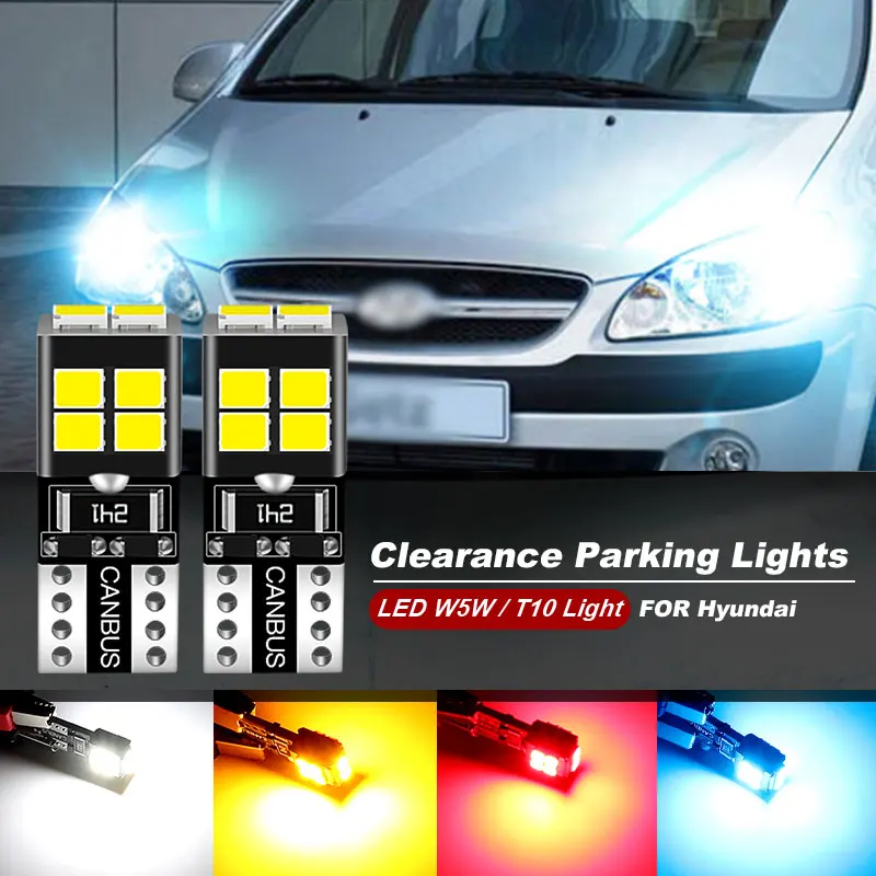 

2 шт. для Hyundai Getz 2002 2003 2004 2005 2006 2007 2008 2009 светодиодный парковочный фонарь T10 W5W габаритная лампа CANbus