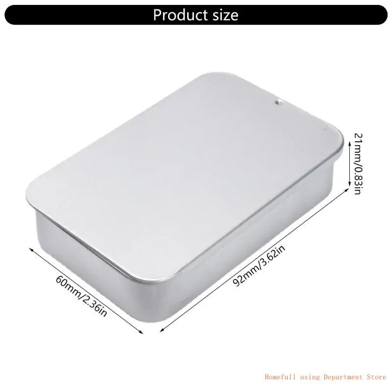 

2 Pieces Slide Lid Iron Boxes Accessory for Convenient Items Organization