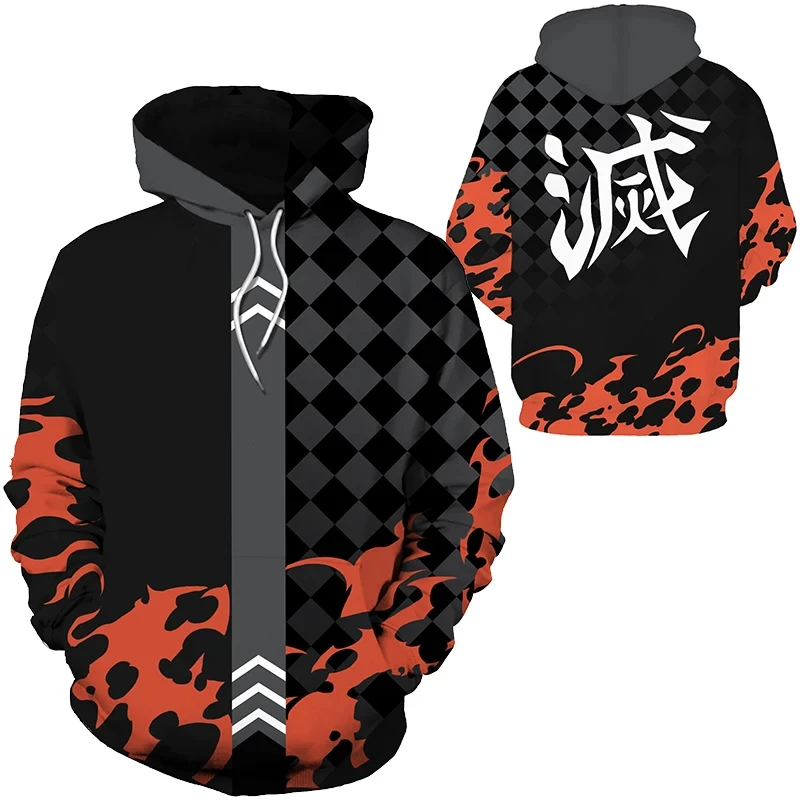 Hoodie Cetak Anime 3D Lucu untuk Pria Tren Hip Hop Pakaian Y2k Fashion Kasual Sweatshirt Musim Gugur dan Musim Dingin Oversized Pullover