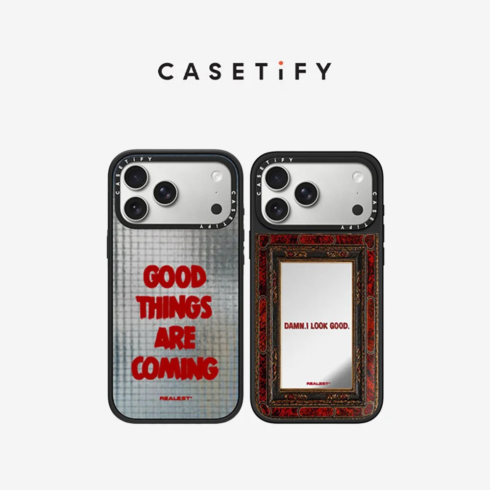 CASETiFY Realest Intentions Slogan Series - Funda Magnética Anticaídas para iPhone 13 14 15 16 17 Pro Max Air Plus