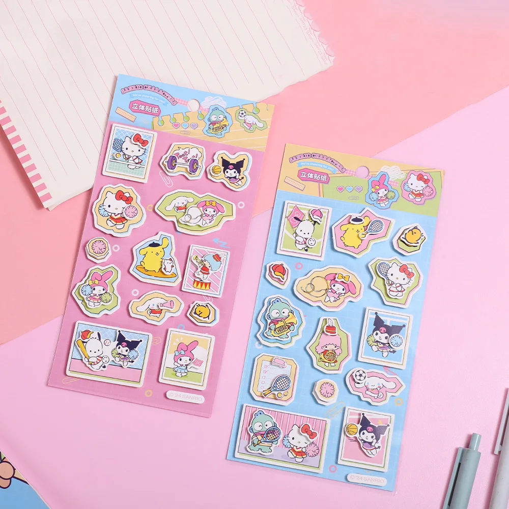 Cute Sanrio Stickers Various Styles Strong Adhesive Lightweight Easy To Carry And Store DIY Decorative Handbook