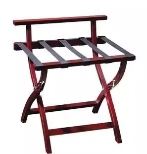 رف أمتعة من الخشب الصلب رف من الفولاذ المقاوم للصدأ قابل للإزالة للفندق #2