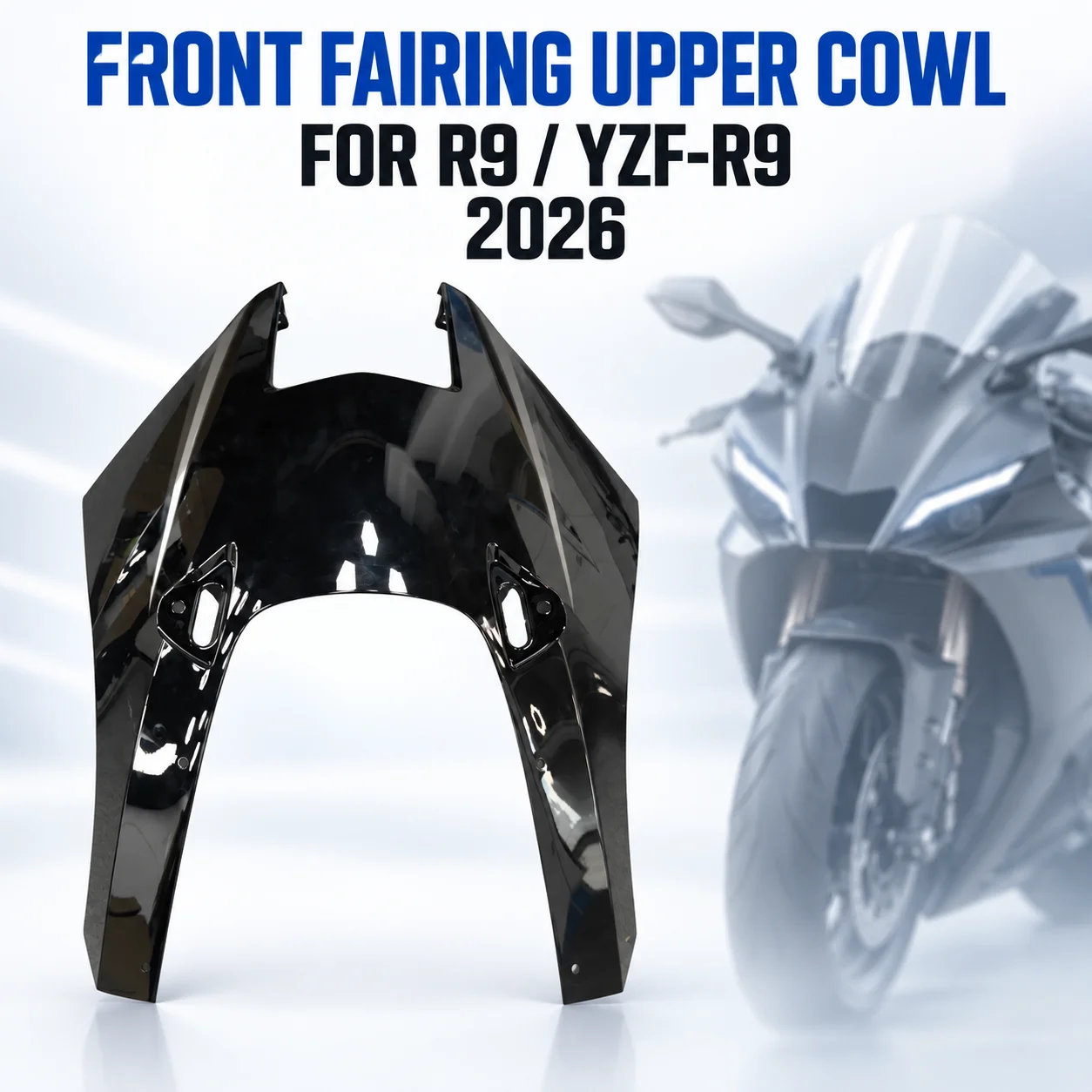 Front Fairing Upper Cowl Nose Cover Carbon Fiber Headlight Area Trim for Yamaha R9 YZF-R9 2026 Motorcycle Accessories Parts