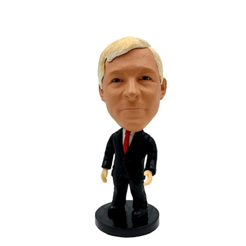 Figuras de ação do treinador de futebol FergusonZinedineZidaneGuardiolaMourinhoAncelotti Boneca estrela de futebol de 6,5 cm