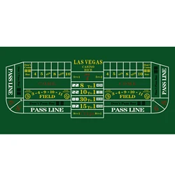 180x90cm Craps Game Tablecloth Non-woven Pattern Beautifully Foldable Game Tablecloth Party Game Accessories