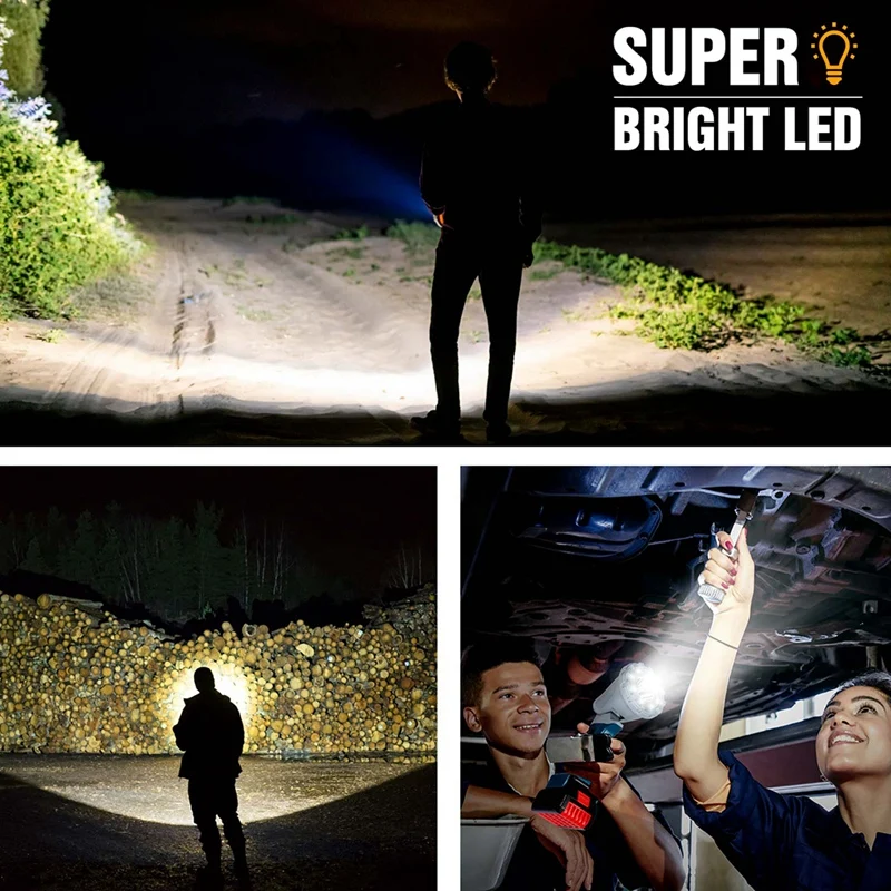 LED Working Light Three-Speed Adjustable Portable High Beam Home Emergency Light Suitable For 18V Makita Battery