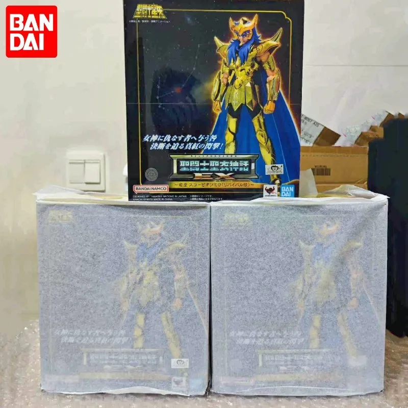 Bandai Original Saint Seiya Cloth Myth Ex 2.0 Saint Seiya Scorpio Milo Revival Ver. Metal Movable Action Model Colletion Toys