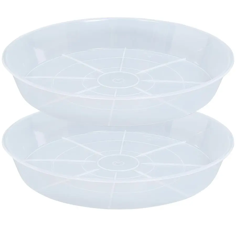 

Набор из 2 поддонов для растений, 19 дюймов, большие, прочные, из пластика, для цветочных горшков, для использования в помещении и на улице, для сада, для полива растений.