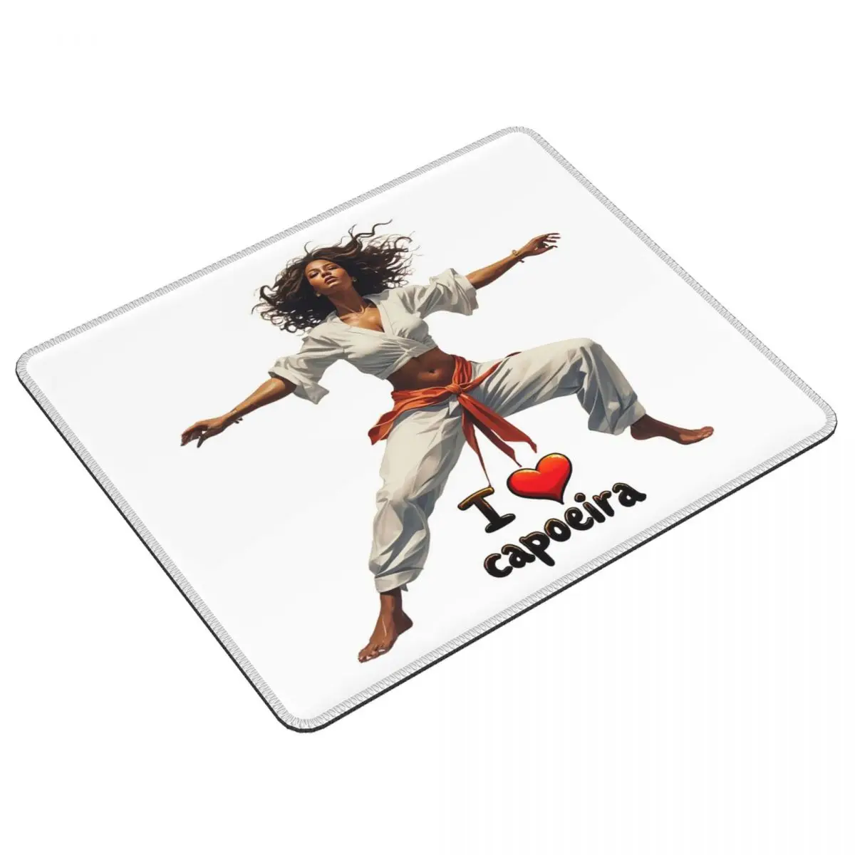 Tapete de mouse dinâmico capoeira arte eu amo capoeira design teclado de computador tapete de mouse para jogos tapete de mesa de escritório