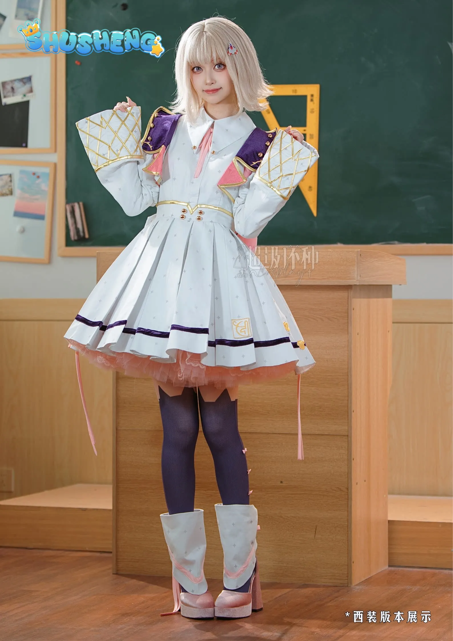 Nanami ChiaKi Anime Danganronpa Cosplay Costume Girl Sweet Lolita Dress Headwear Tie Coat Socks Halloween Party Full Set Suit view 6