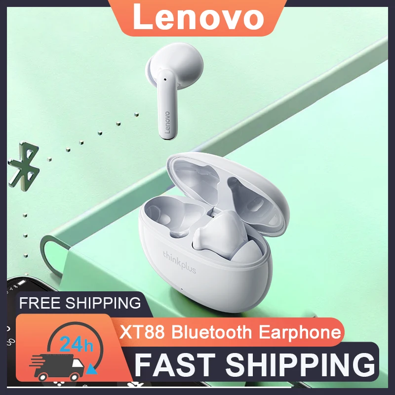 Lenovo XT88 Bluetooth Earphones True Wireless In Ear Intelligent Noise Reduction Music Headphones HD Call Sports Running Earbuds