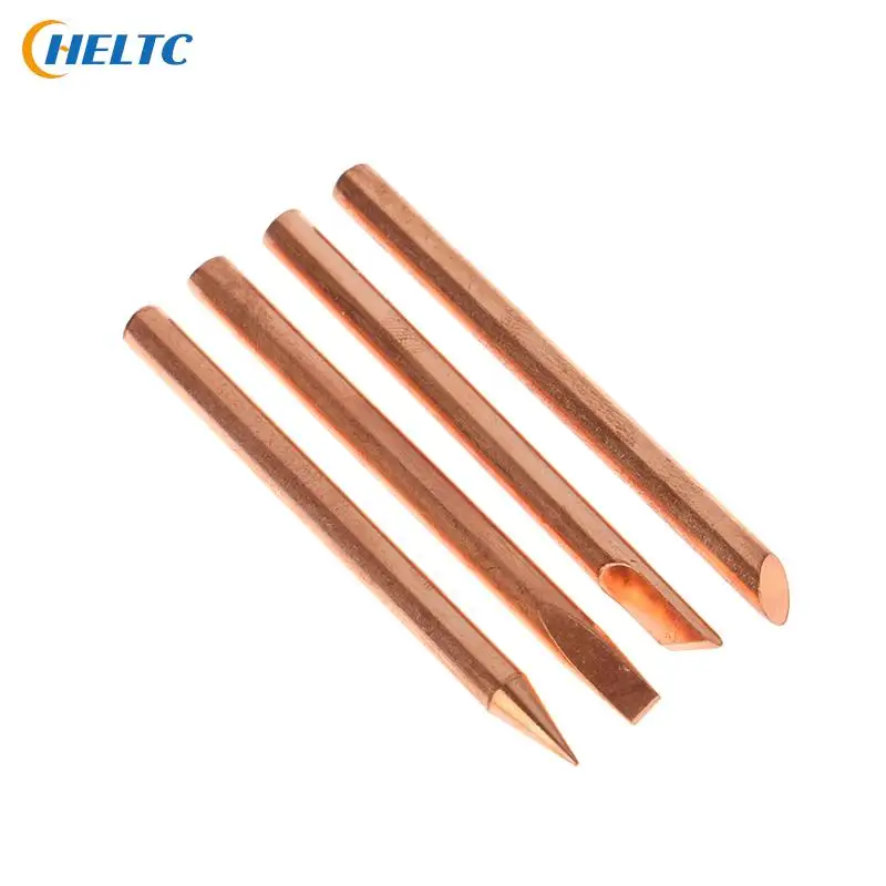 4pcs/Lot 30/40/60W External Heat Solder Iron Tip B C D K Pure Copper Solder Head 30W 40W 60W Replacement Tip Welder Repair Tools