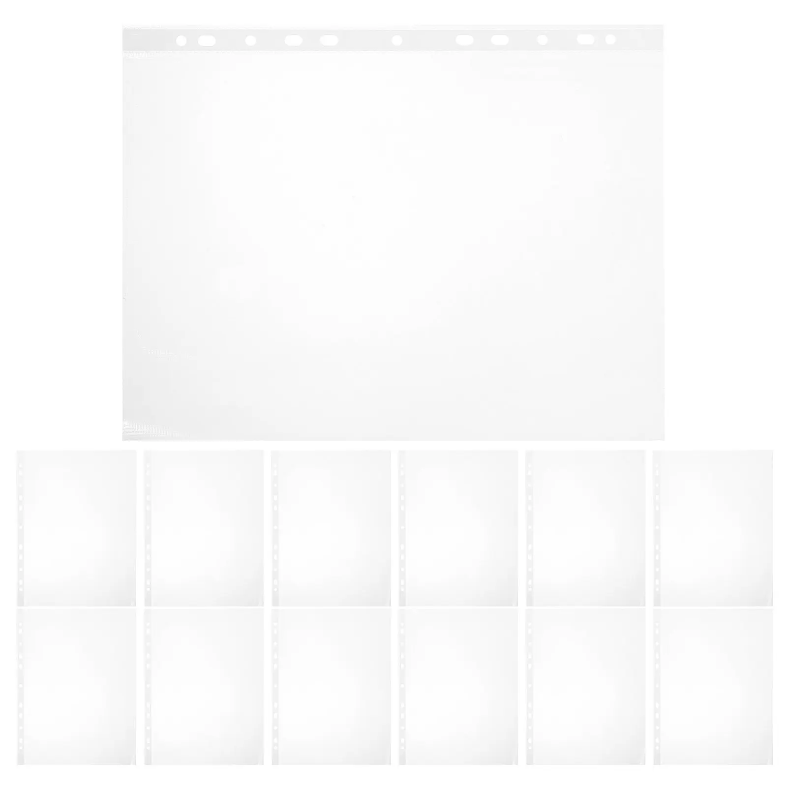 100pcs-clear-file-sleeves-vinyl-race-bib-protector-sheets-11-holes-binder-compatible-running-bib-display-organizer-marathon