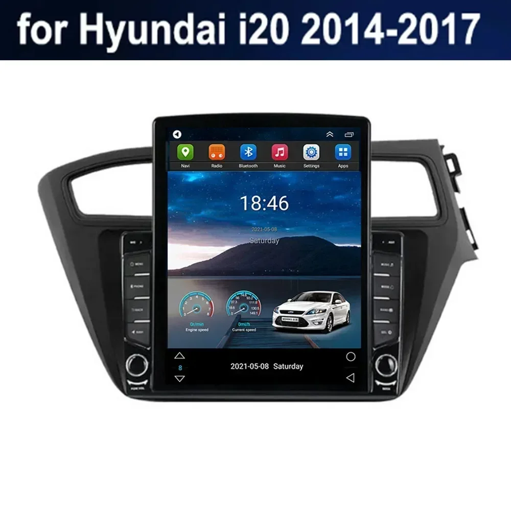 For Tesla Style 2Din Android 13 Car Radio For Hyundai i20 2014-2035 Multimedia Video Player GPS Stereo Carplay DSP RDS Camera