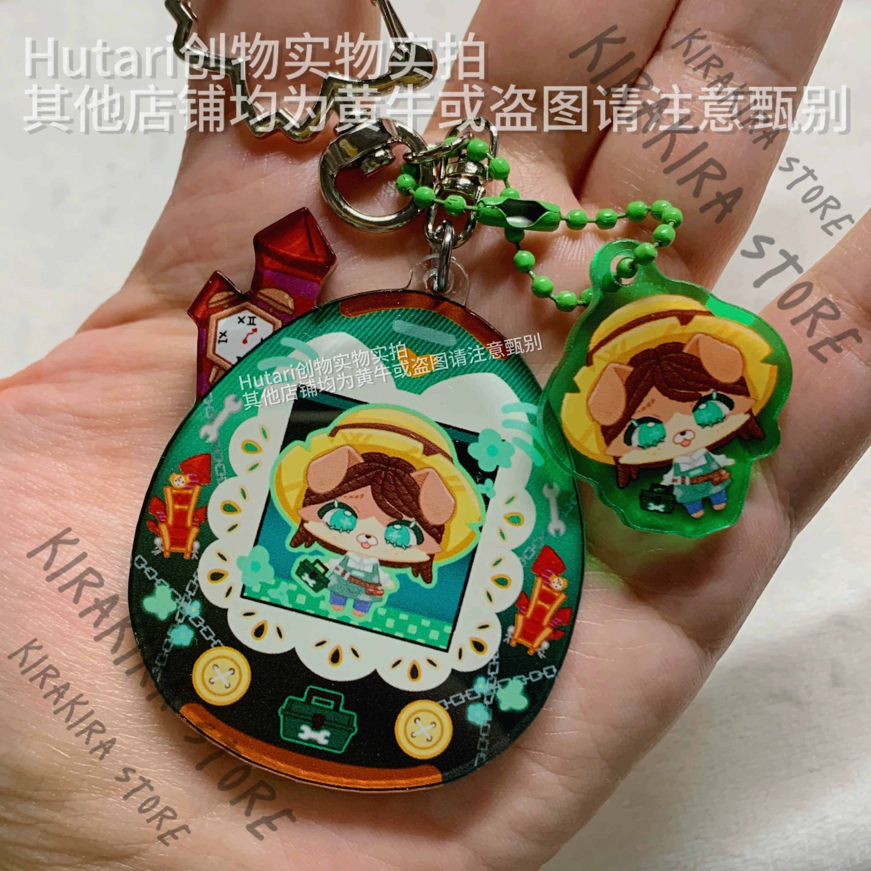 

Identity Ⅴ Emma Woods Gardener Tamagotchi Shaped 6cm Keyring Acrylic Keychain Hanging Drop Pendant Cosplay Figurine Ornament