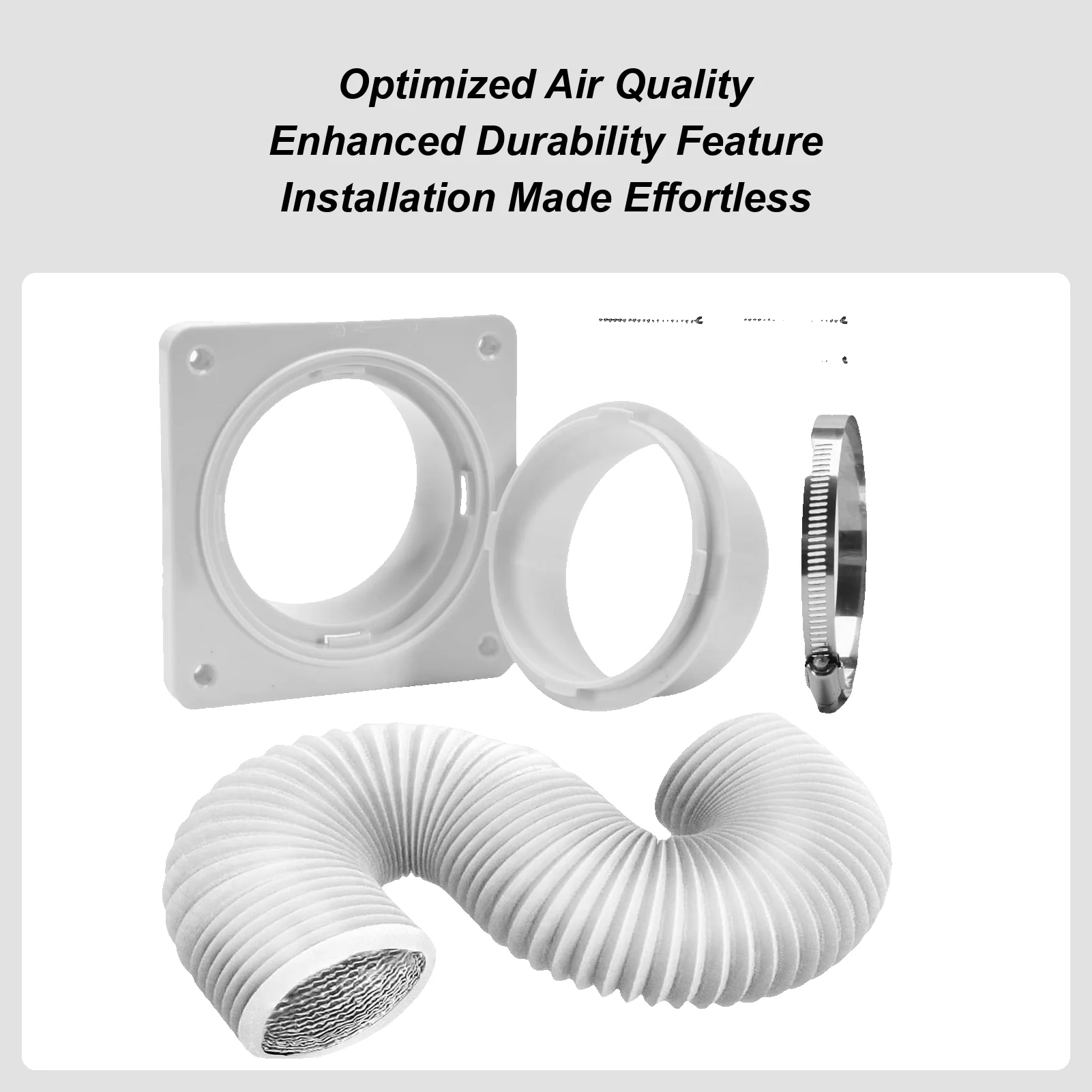 Portable Ac Window Vent Kit Indoor Dryer Vent Kit Replacement Parts Connector Plate For Washer Exhaust Ventilation Fans Ceiling