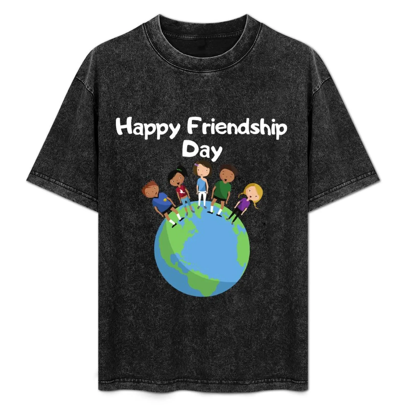 

Funny Happy Friendship Dayquote planet earth T-Shirt plus sizes Blouse plus size clothes customs heavyweight t shirts for men