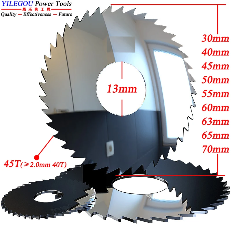 30 40 50 60 70mm Tungsten Steel Milling Cutter And 13mm Cutter Arbor 55mm Solid Carbide Circular Saw Blade 45x13mm CNC Saw Blade