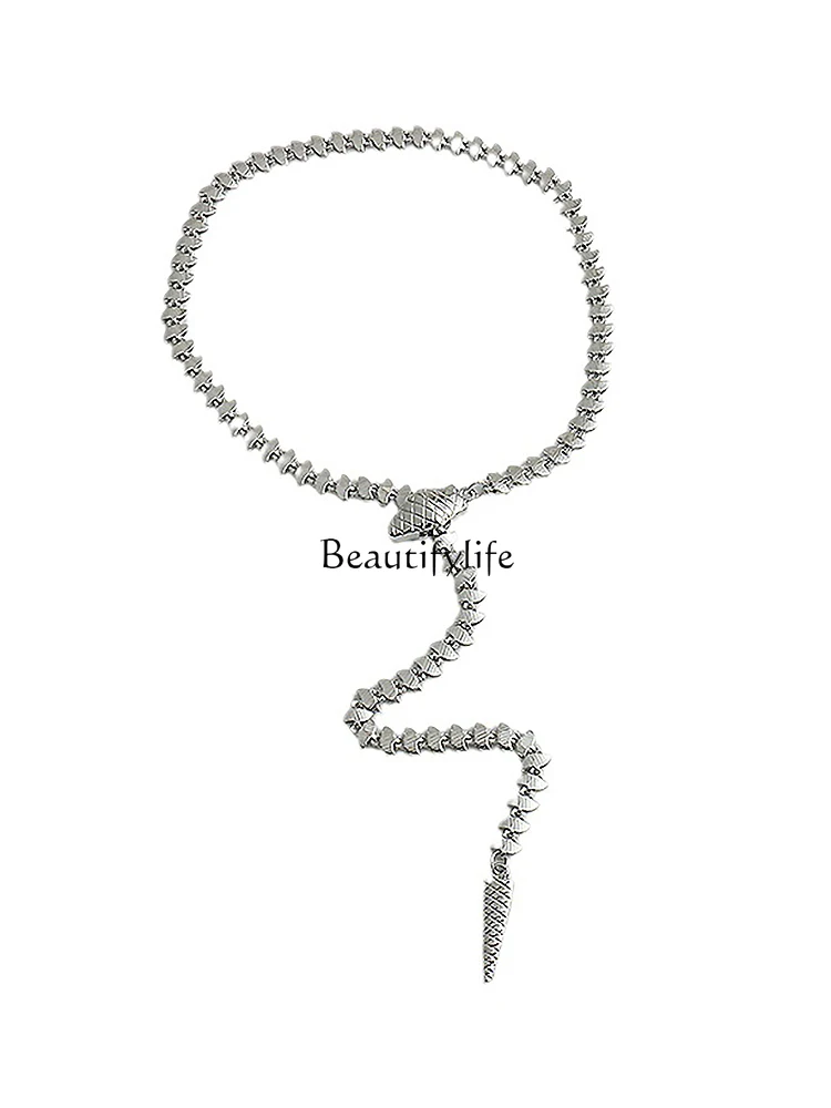 Smart Serpentine Snake Bone Chain Women's Niche Premium Adjustable Clavicle Chain Accessories