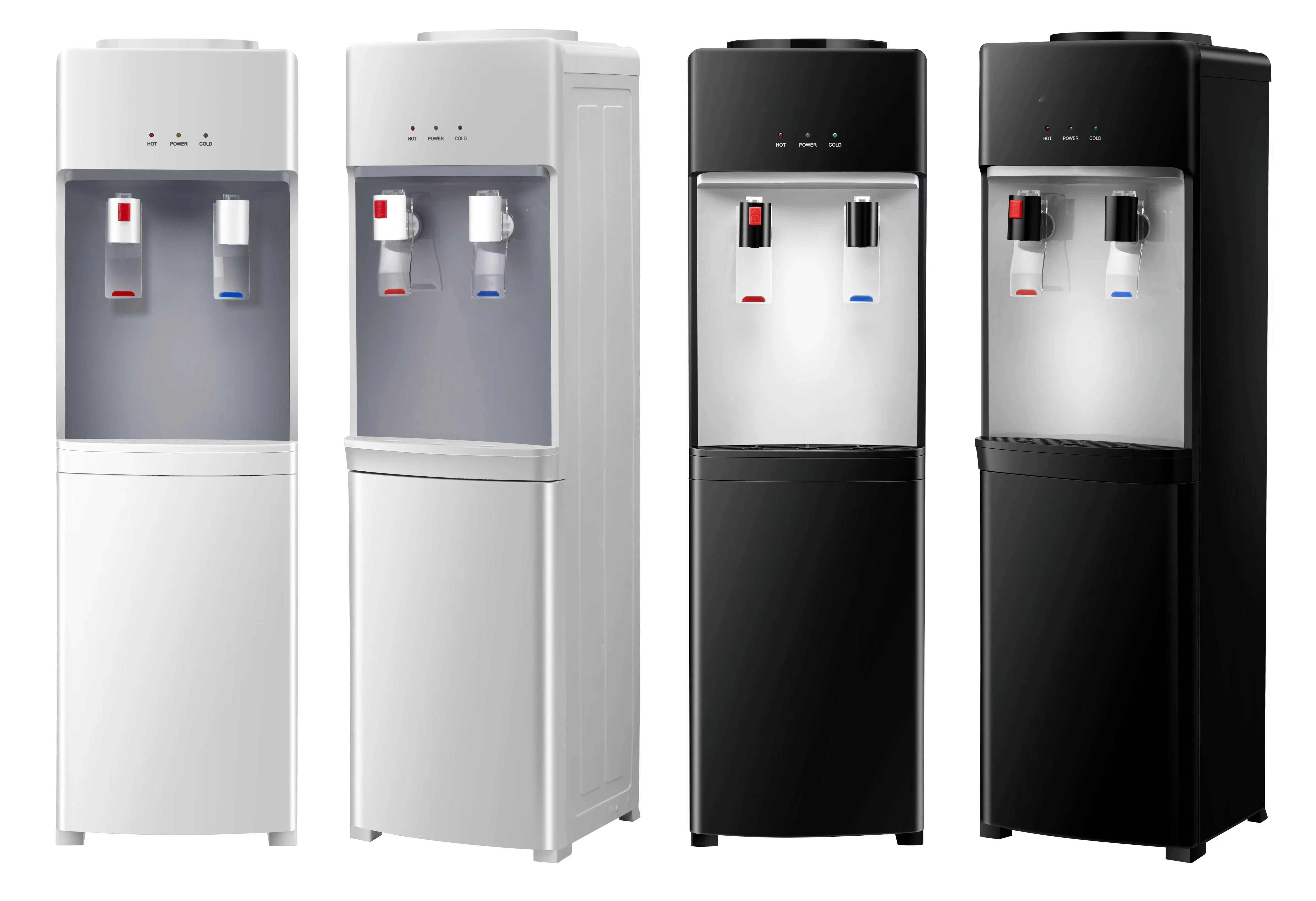 موزع مبرد مياه كهربائي عالي الجودة للأطفال، نظام تنقية RO/UF بارد ساخن، سطح مكتب بلاستيكي معتمد من CB منزلي