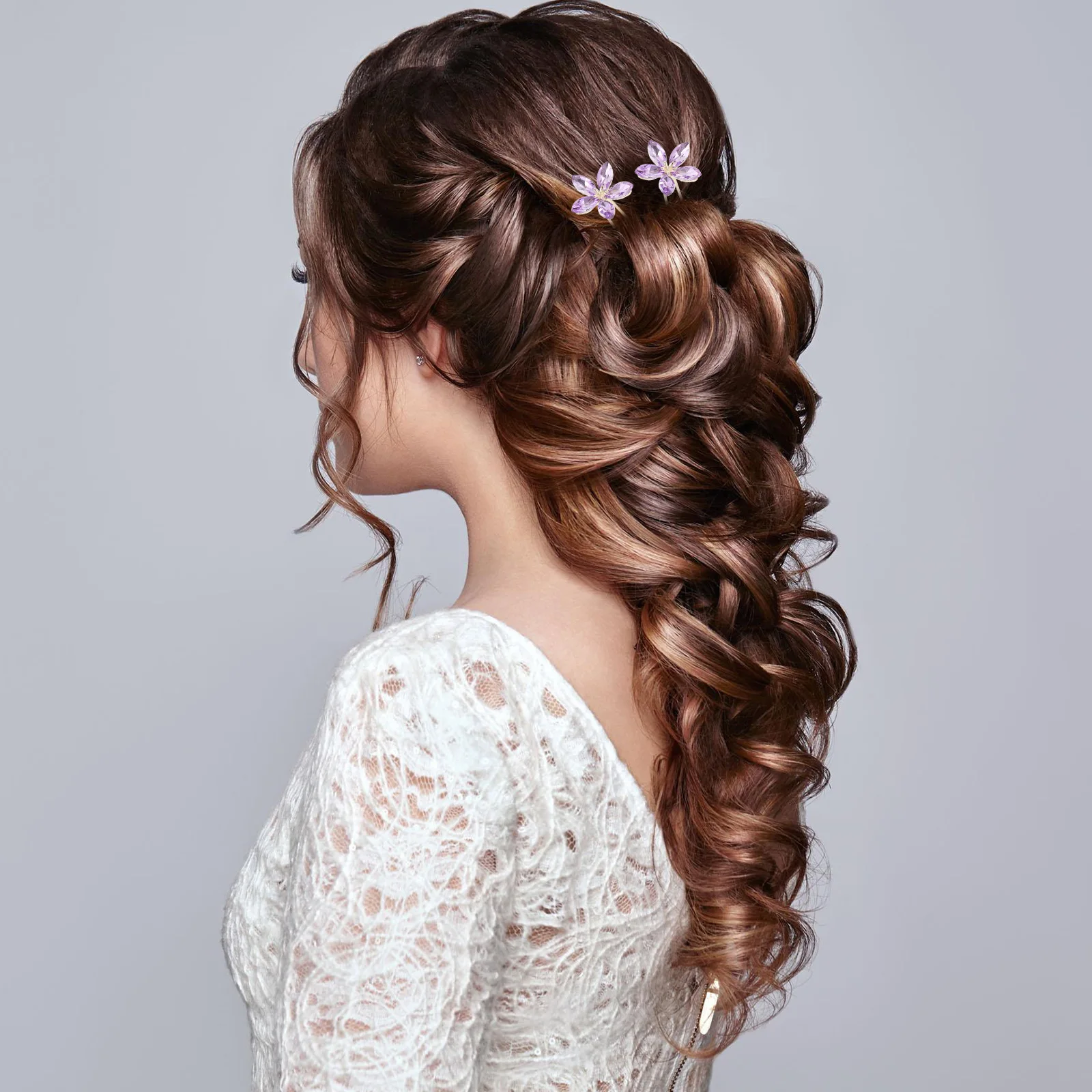 

4 Pcs Rhinestone Hair Pins Ancient Style Hairpin Set U Shaped Bobby Wedding Accessories Bridesmaid Bridal Hairpins Bun Braid