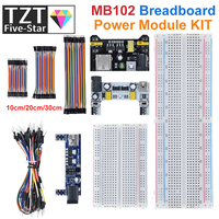 TZT NEW MB-102 MB102 Breadboard 400 830 Point Solderless PCB Bread Board Test Develop DIY for arduino laboratory SYB-830