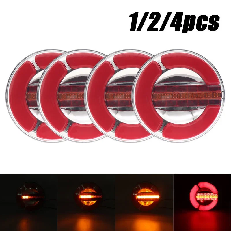 

1/2/4/6 шт. 12-30 В динамический светодиодный задний фонарь для прицепа, грузовика, автомобиля, лодки, автобуса, каравана, стоп-сигнал, плавный указатель поворота, стробоскоп