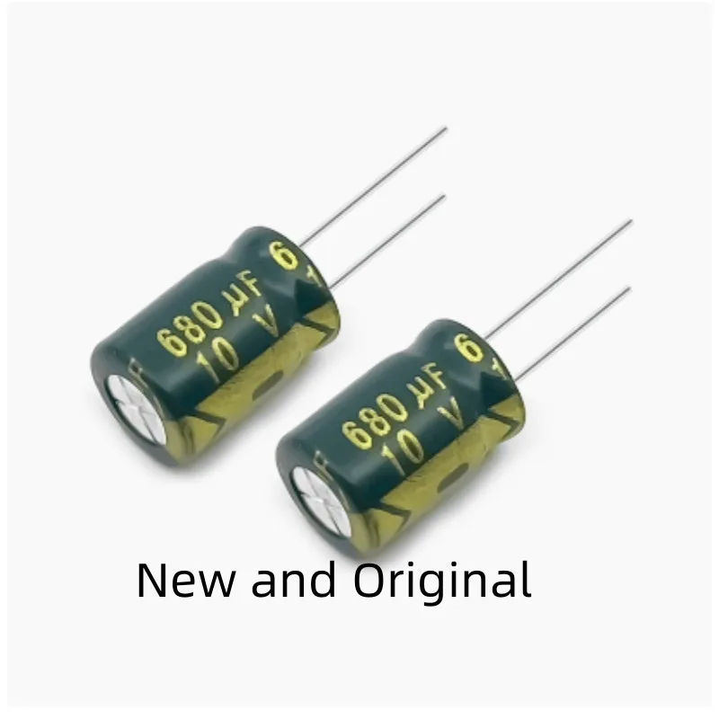 

High frequency, low resistance, high lifespan plug-in with 105 degree electrolytic capacitor 680UF 10V specification 6X12MM