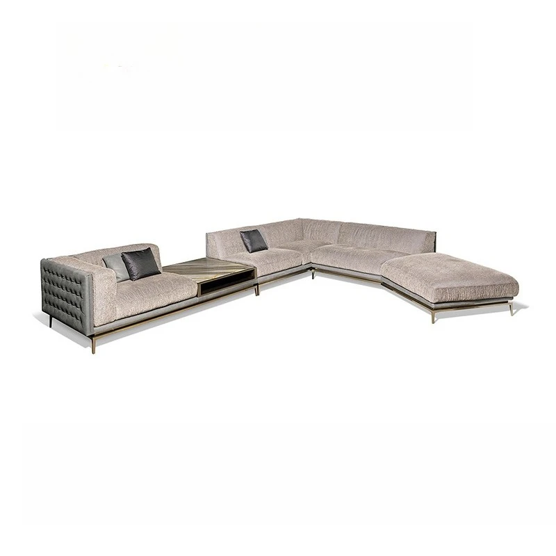 High-end living room corner sofa, replica light luxury furniture