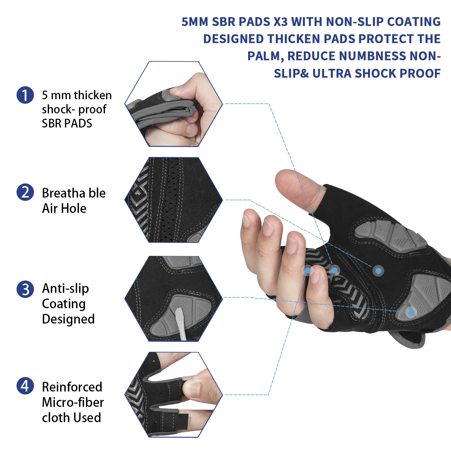 Thumbnail 2 - #84 Microfiber Cycling Gloves List of Top Picks