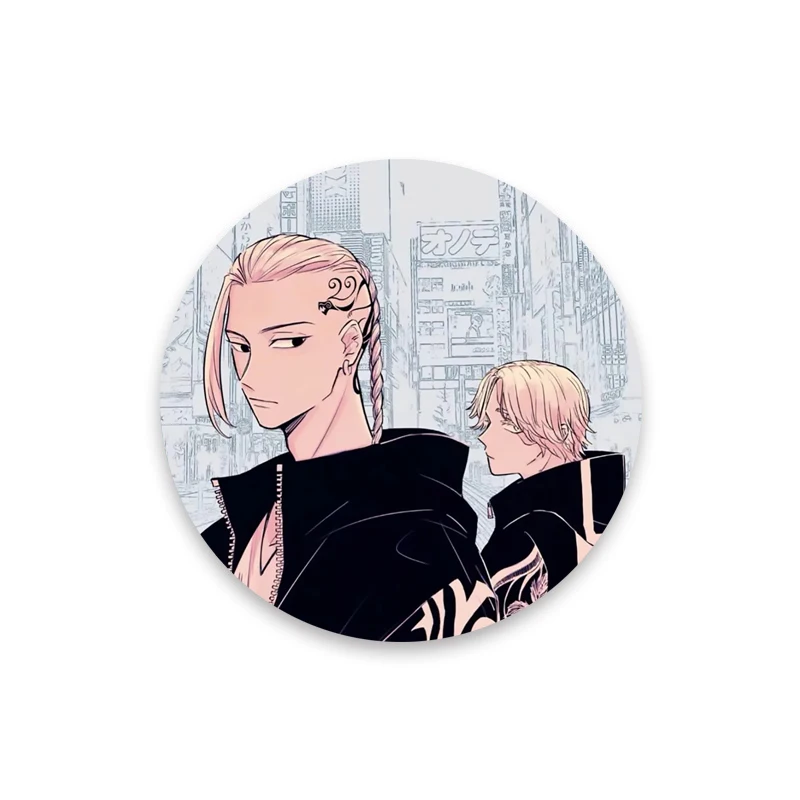 أنيمي طوكيو المنتقمون دبابيس سبيكة مستديرة Hanagaki Takemichi الكرتون الشكل شارات المينا دبابيس ظهره الملابس الصدر الحلي #4