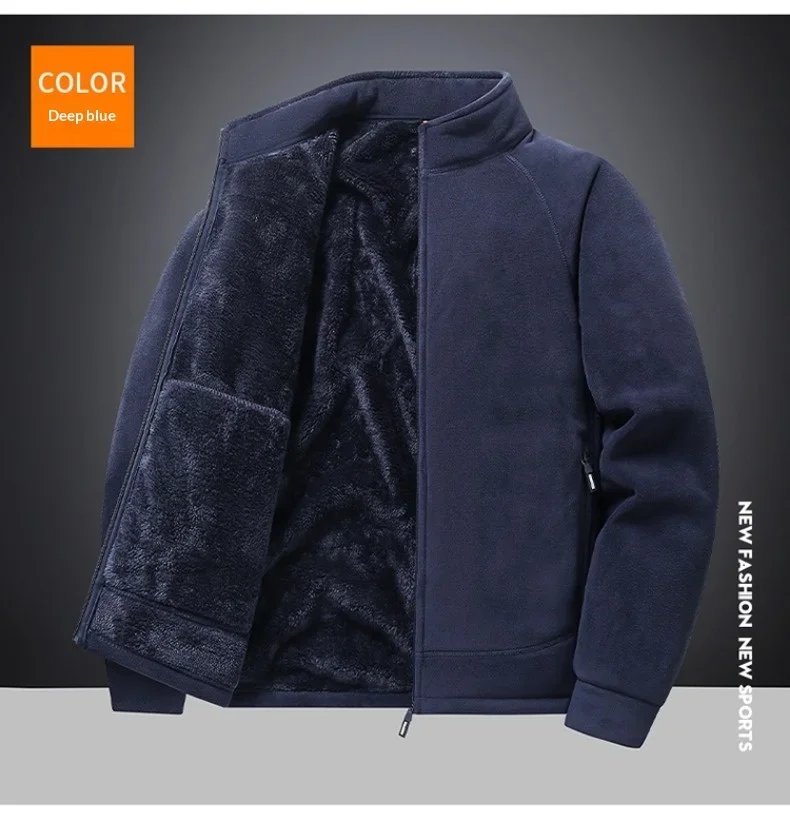 Dicke Fleece-Militärjacken für Herren, Herbst-Winter, warm, winddicht, lässige Parka-Mäntel, Streetwear, Vintage, schwere Oberbekleidung, Parkas – Detail 10