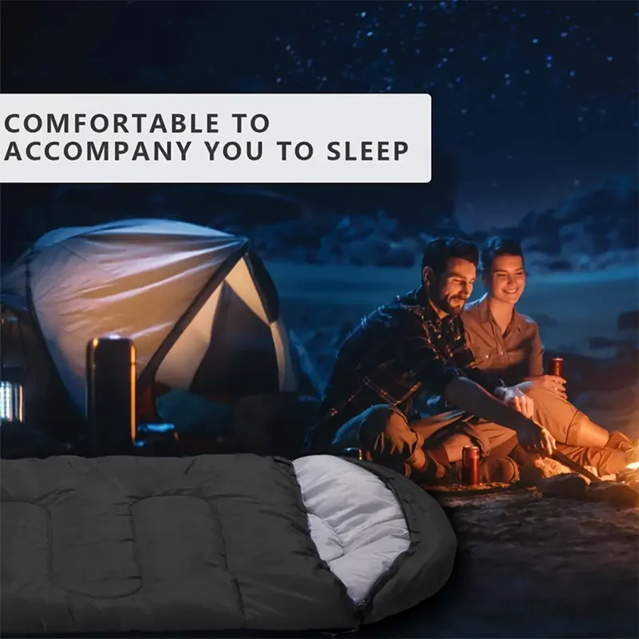 

Four Season Sleeping Bag Zipper Closed Polyester Fabric Suitable for Camping Hiking Backpacking and Outdoor Activities