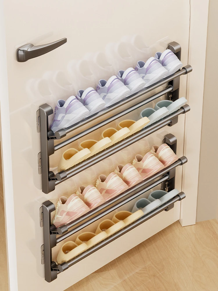 Multifunktions-Organizer für den Eingangsbereich, Flur, schmal, für den Innenbereich, Schuhregal, Organizer, Badezimmer, Slipper, Schuhe, Aufbewahrungssystem