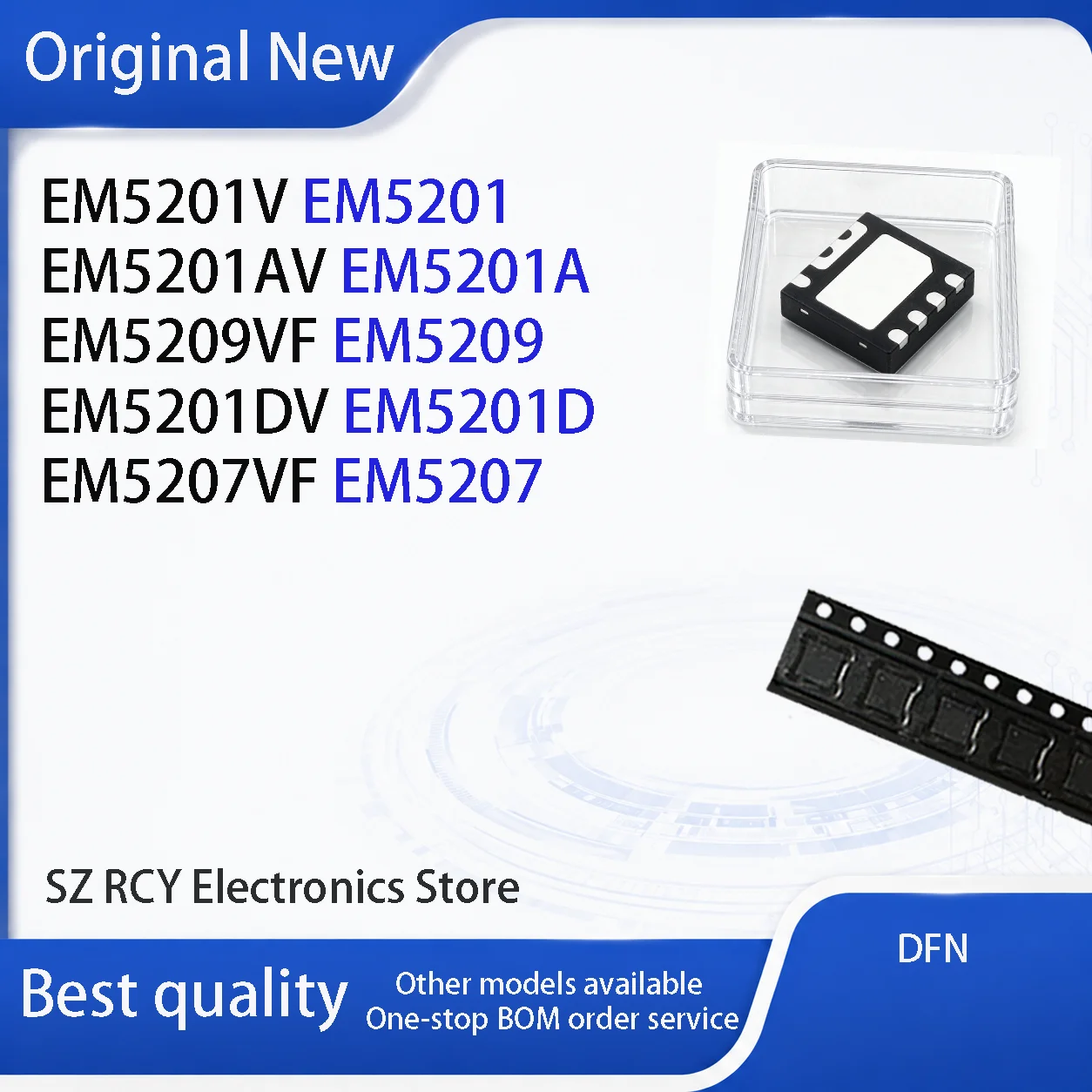 (5-20 PCS)NEW EM5201V EM5201 EM5201AV EM5201A EM5209VF EM5209 EM5201DV EM5201D EM5207VF EM5207 DFN3*3 IC CHIP