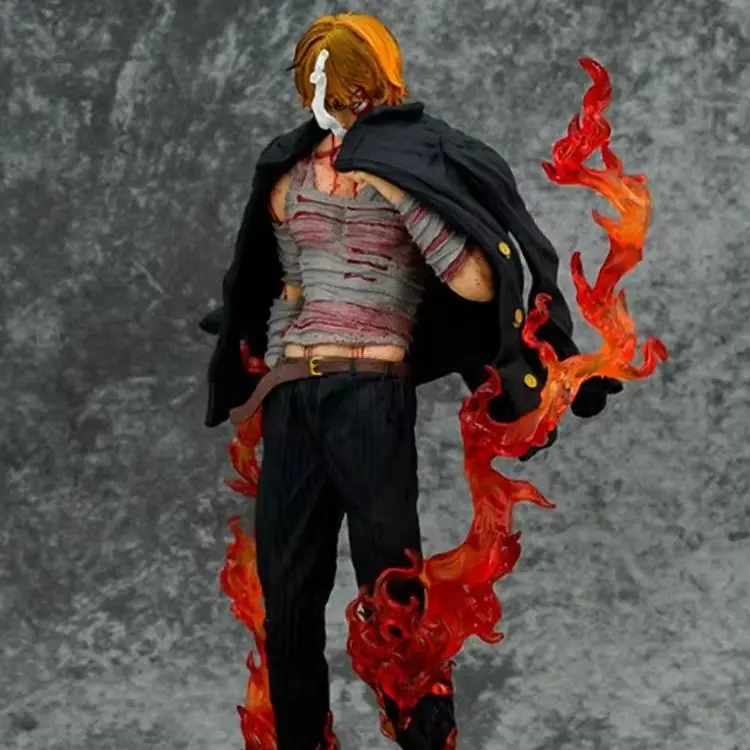 28 cm Anime One Piece Blood Sanji Battle Ver danneggiato. Action Figure in PVC Gioco Statua Raccogli figurine Modello Decorazione Giocattoli per bambole