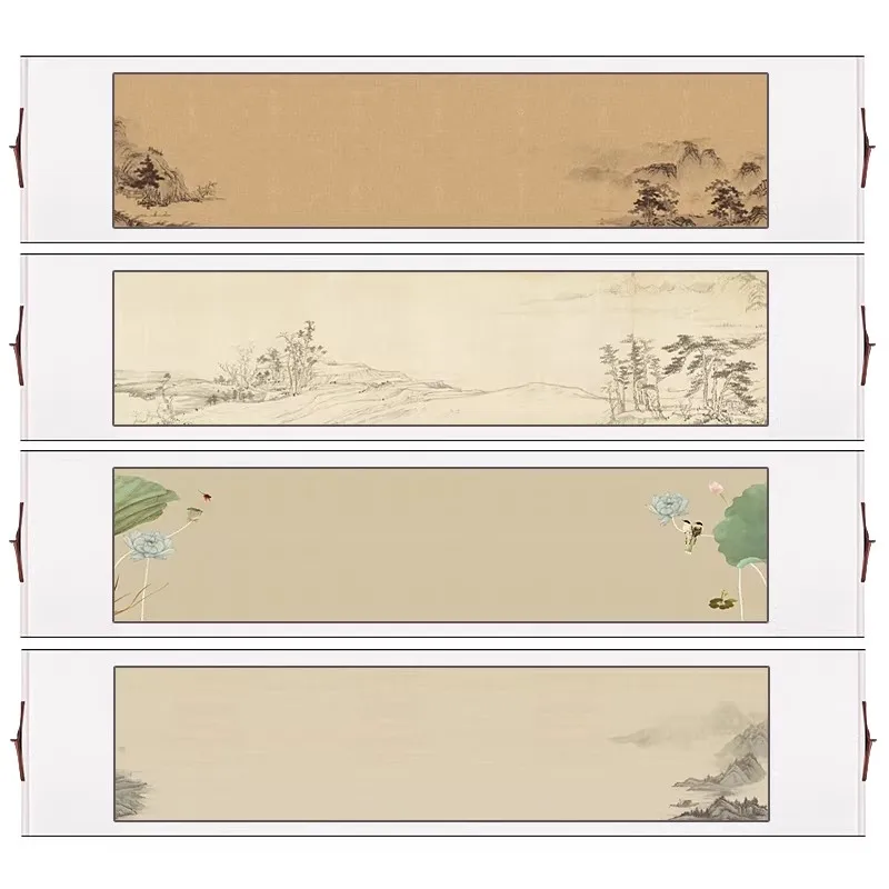 Blank Chinese Semi-raw Xuan Paper Scroll for Calligraphy & Painting, Retro Hanging Scroll 40x180cm