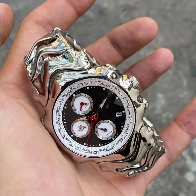 

CILOA Multifunctional large dial high-end watch for men light luxury gift 2025 new stainless steel strap waterproof quartz watch