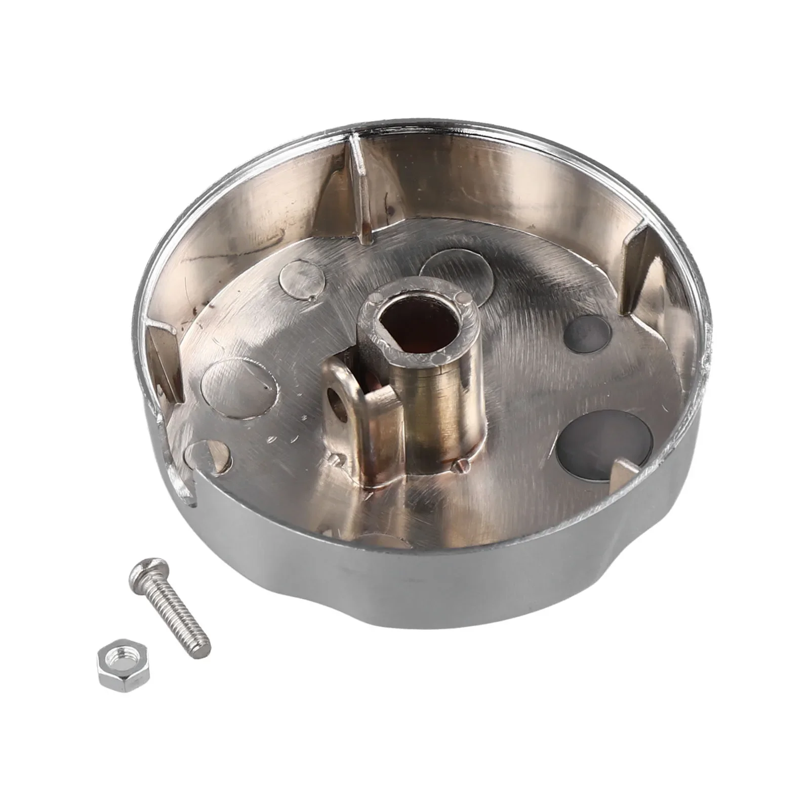 Bouton de baignoire rotatif de 75mm, bouton de commande de bain, appel esthétique, finition chromée, facile à installer, rentré pour une prise plus facile, toucher moderne